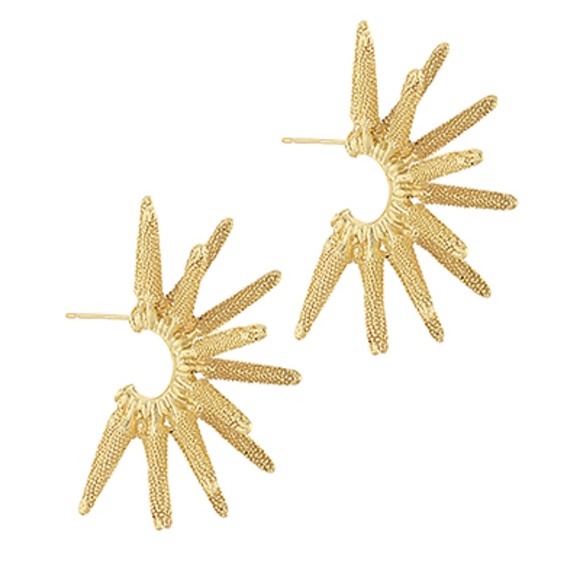 Textured Half Flower Earrings